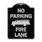 Signmission No Parking Fire Lane with Graphic Heavy-Gauge Aluminum Architectural Sign, 24" x 18", BS-1824-23624 A-DES-BS-1824-23624 - alternate 1